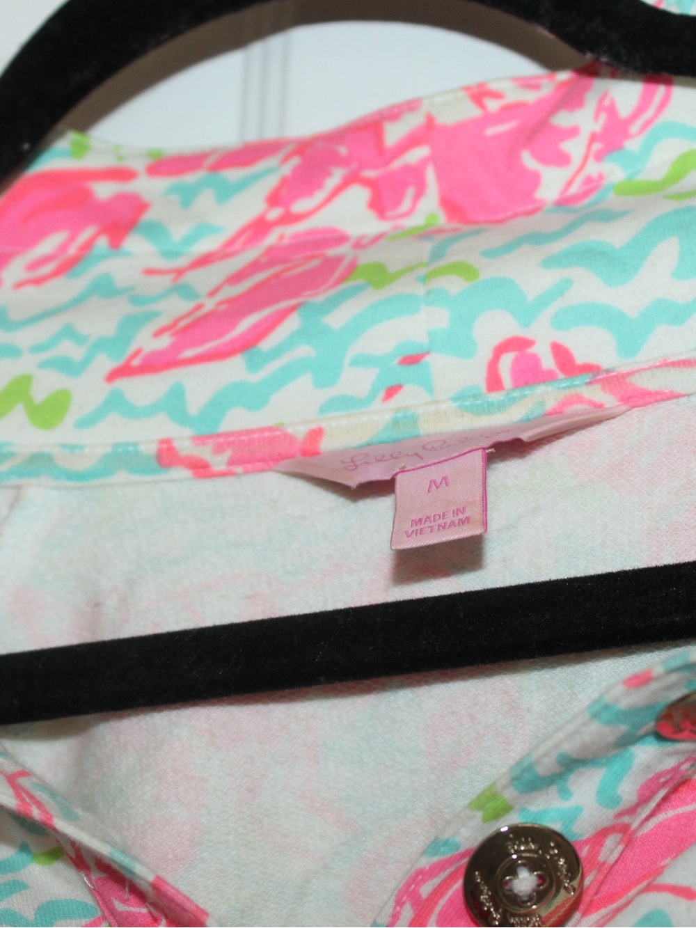 Lilly Pulitzer Mint, Pink & Lime Lobster Print Pullover - Picture 4 of 6